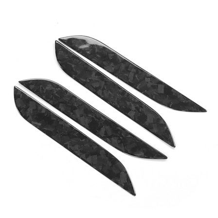 4 st ytterdörrhandtag täck trim äkta kolfiber dekoration passar för Tesla Model S 2014-2021 Glansig smidd kolfiber