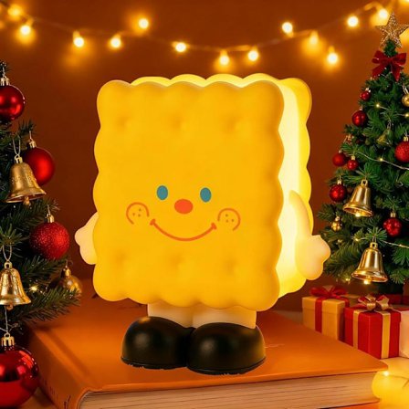 Kageformet Genopladelig Natlampe - Touch-kontrol, Bærbar Soveværelseslampe til Børneværelser, Børn & Voksne, Gaveidé