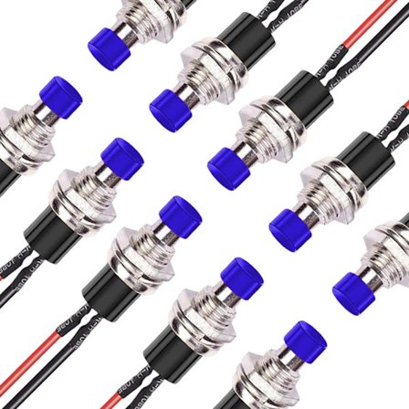 10 stk. multifunktionelle nulstillingsknapper, robuste plastmaterialer, ideelle til hyppig brug i forskellige projekter