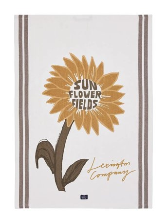 Lexington Home Sun Flower Org Cotton Kitchen Towel - White - 50X70