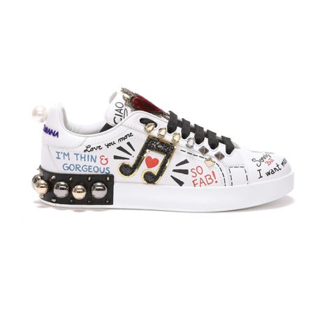 Dolce & Gabbana - Sneakers - Vit - Dam - Storlek: 38 Eu, Dam, Storlek: 38 EU