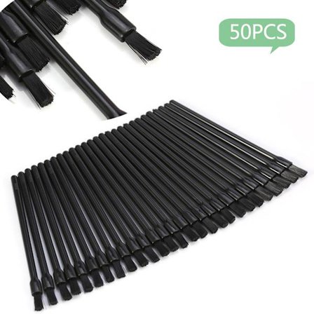 50 stk./sæt Engangs læbepensel læbestift gloss tryllestave applikator makeup kosmetisk værktøj sort