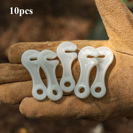 10 stk lysende rebspænde telt fast spænde trækrebspænde