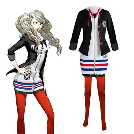 Persona Anne Takamaki Panther Cosplay Kostymer Halloween Julfest Uniform Set Male XL