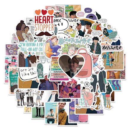50 kpl Graffiti-tarroja Monikäyttöiset Koristeelliset Vedenkestävät Heartstopper-tarrat Matkalaukkuille Kannettaville Tietokoneille