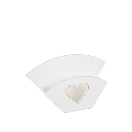 Kaffefilterhållare vit trä 20cm