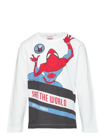 Long-Sleeved T-Shirt T-shirts Long-sleeved T-shirts Hvit Spider-man*Betinget Tilbud