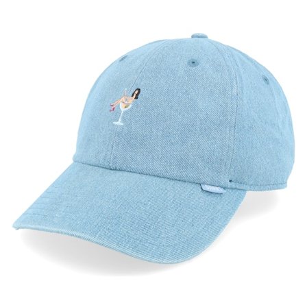 Djinns - Coloured Girl Washed Denim Dad Cap Unconstructed Blue Cap - @ Hatstore