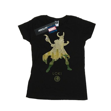 Marvel Dam/Damer Loki Silhouette Bomull T-shirt L Svart