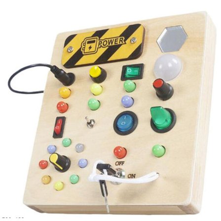 LED lyskontaktbryter opptatt brett leker praktiske treleker for barn store LED ensidig