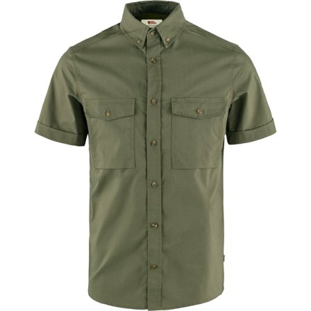 Fjällräven Övik Air Stretch SS Skjorte L - male - Laurel Green - Skjortes
