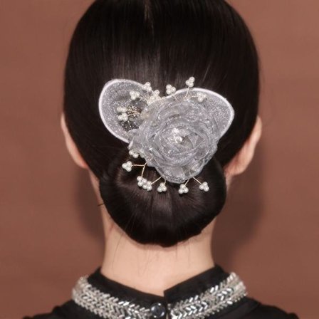 Flower Hair Clip Hair Bun Maker GRÅ