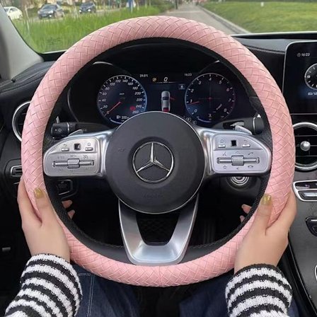 Bilstörattskydd i mikrofiberläder, andningsbart nät universellt 14,5-15 tum - Grönt (Singel)