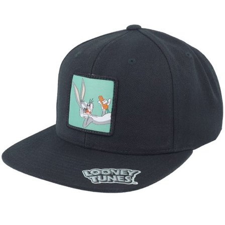 Looney Tunes - Svart snapback Keps - Bugs Bunny With Carrot Black Snapback @ Hatstore