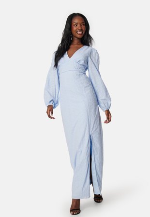 VILA Vimalina L/S maxi dress Kentucky Blue Klær