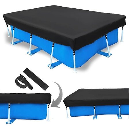 400 X 211 Rektangulær Ramme Over Jord Pool Cover Kraftig Beskyttelsesdække med Stærk Rivningsbestandighed og Falmebestandighed_ufo