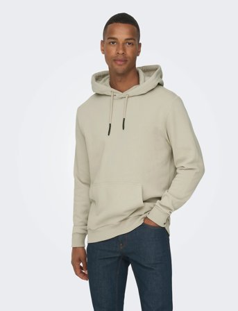 ONLY & SONS Onsceres Hoodie Sweat Noos - Beige - L