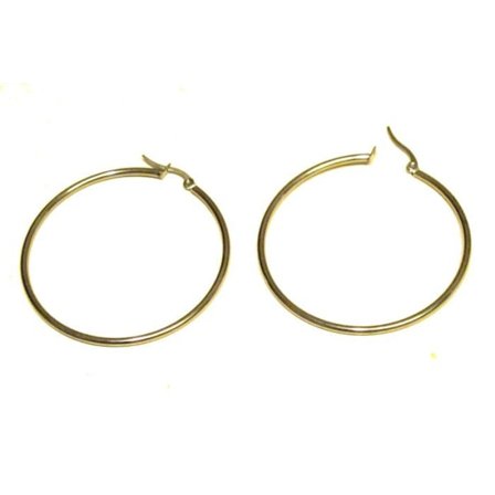 Stora ringörhängen - silverfärgade