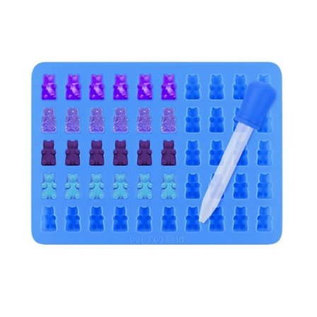 Is-/Choklad-/Geleform med 50 nallebjörnar inklusive pipett