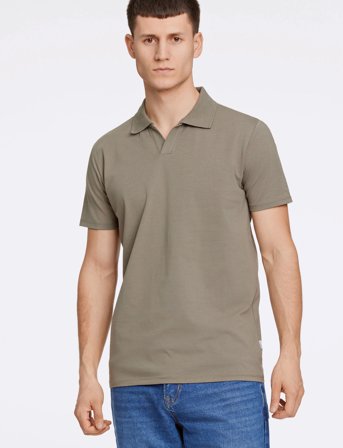 Lindbergh Stretch Polo Shirt S/S - Khaki green - S