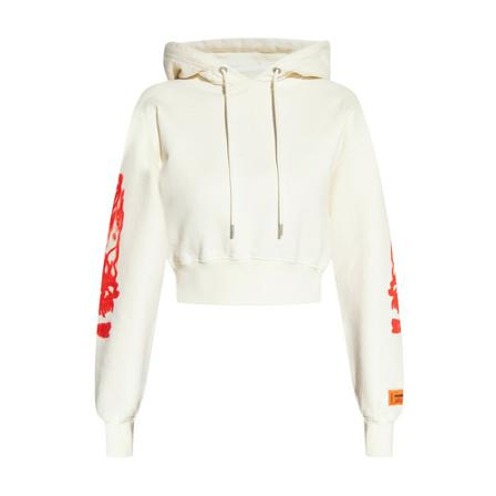 Heron Preston Cropped hoodie with logo inbo, Dame