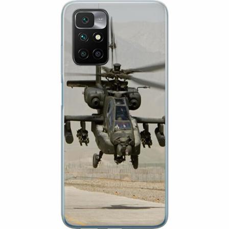 Xiaomi Redmi 10 Genomskinligt Skal Ah-64 Apache Attack Helicop