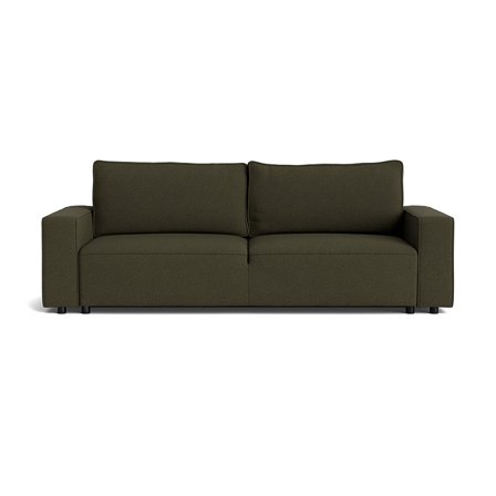 Venice 3 Personers Sovesofa, Opbevaring - Loop Grøn - Praktisk & Stilfuld - 246x100x90cm - Sofa, Sovesofa - Perfekt til Afslapning og Overnattende 