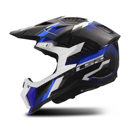 Crossikypärä LS2 MX703 X-Force Phantom Sininen/Valkoinen Kiiltävä L