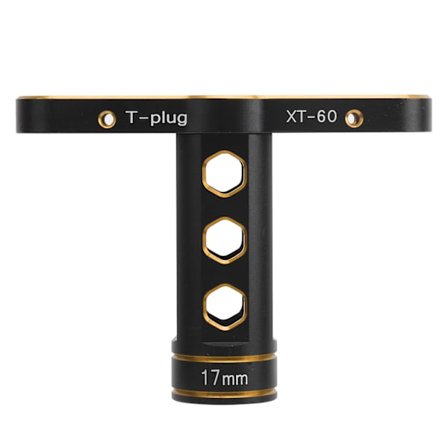 17mm/0.7in RC Hylsemutterkontakt Aluminiumlegering T-hylse Vedlikeholdsverktøy for 1/8 RC OffRoad Racingbil (Gull)