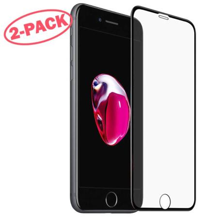 2-pack Skärmskydd Iphone 7 - Apple Heltäckande Glas Transparent