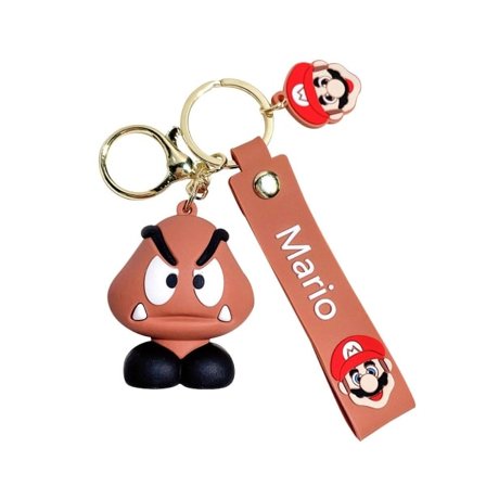Super Mario Goomba Anime Nøglering Nøglering Taske Hængende Nøglering Julegave IC