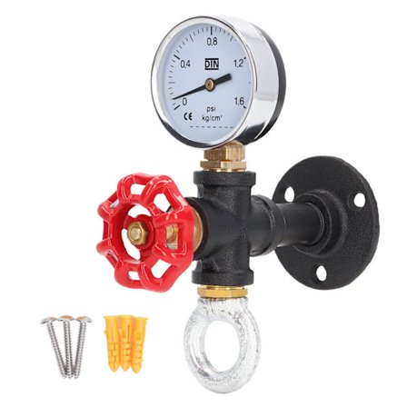 Kraftig Rustik Industrielt Rør Knagerække Vægmonteret Holder Bøjle