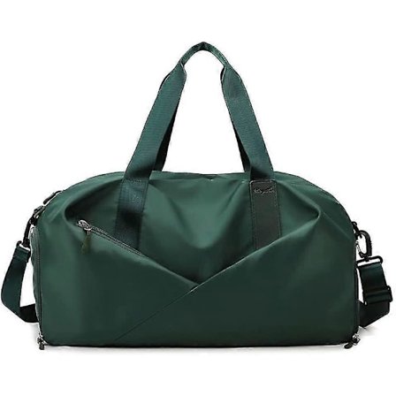 Gymbag for kvinner, liten reiseveske med skoskap, duffelbag for sport, helg, svømming, svart-s