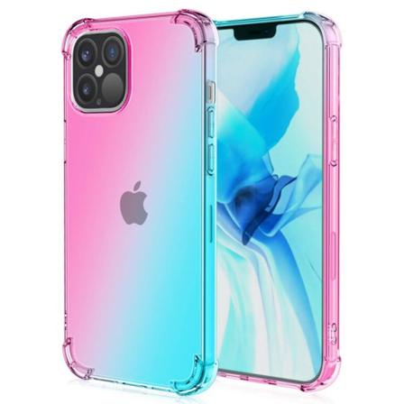 Gradient Design Iphone 14 Skal - Rosa / Grön Pink / Green