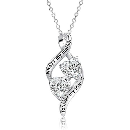 Äitienpäivälahjat Lmell-äidille/sisarelle/tyttärelle/mummo/vaimolle, tyttären/pojan kaulakoru, hopea lahja