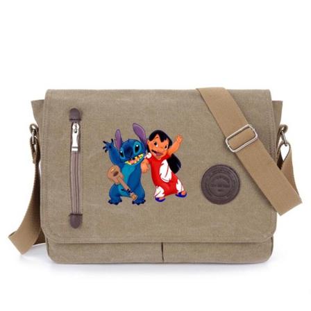 Gitarrsöm Lilo Bolsa tiracolo Lona Bolsa mensageiro Mochila estudante Bolsa tiracolo