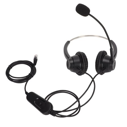H360DRJ9MVA RJ9 Business Headset Binaural Telefon Hodetelefon med Mikrofon Demp Justerbar Volum 6 Hastighetslinjesekvens