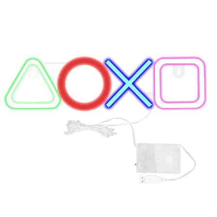 Gaming Neon Lights Signs 200lm IP45 Vanntett Oppladbar Hengende LED Neon Skilt for Spillrom Menn Hule Bar Club Decor