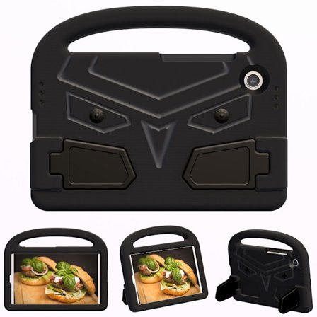 SKALO Samsung Tab A9 Lapsikuori kahvalla ja jalustalla - Musta