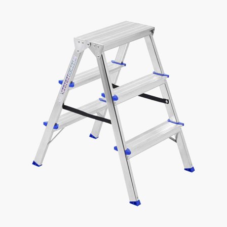 Trappstege Fristående 3+3-stegs Metall - Biltema