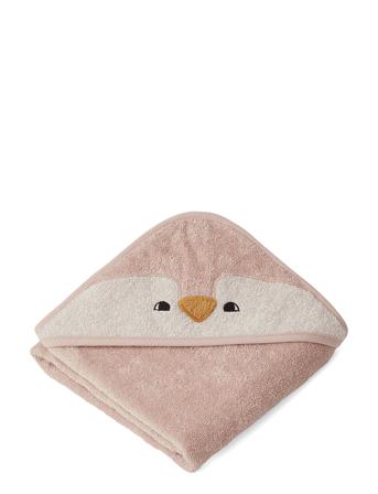 Albert Hooded Towel Home Bath Time Towels & Cloths Towels Vaaleanpunainen Liewood
