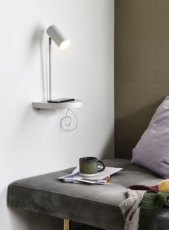 Cody vegglampe med bord - hvit
