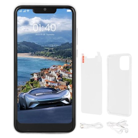 iPhone 13 Pro Max 6.1 Tommers HD-Skjerm Smartphone 3GB RAM 32GB Lagring Dual SIM Android Front Bak HD-Kamera Hvit