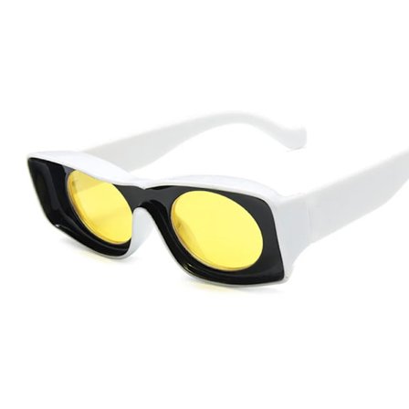Märkesdesign Fyrkantiga Solglasögon Man Personlighet Mode Solglasögon Vintage Manlig Hip Hop Shades Oculos De Sol