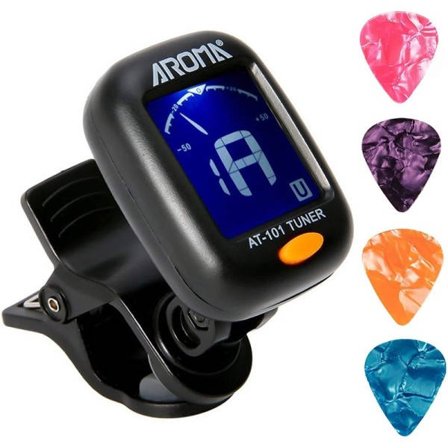 AROMA AT-101 gitar tuner LCD display for ukulele gitar bass mandolin fiolin banjo kromatisk tuner