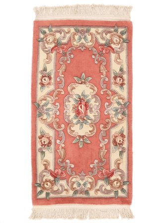 China 90 Line Vloerkleed 69X122 Rood/Bruin Wol, China