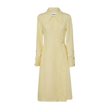 Jil Sander Midi Kjole Gul, Dame