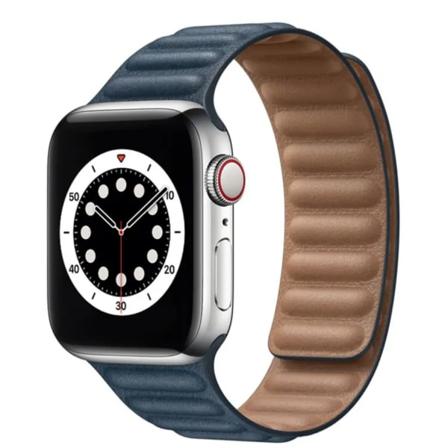 Læderarmbånd Apple Watch 38mm/40mm/41mm - Ægte læderarmbånd - Elegant og holdbart Marinblå