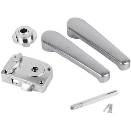 Toalettdörrhandtag med lås, badrumshandtag, polerad krom för husbil, RV, yacht