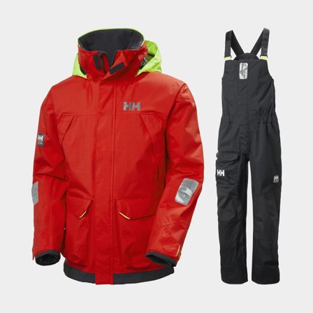 Completo da vela Helly Hansen Pier 3.0 Coastal, Alert Red + Ebony, uomo, XX-Large